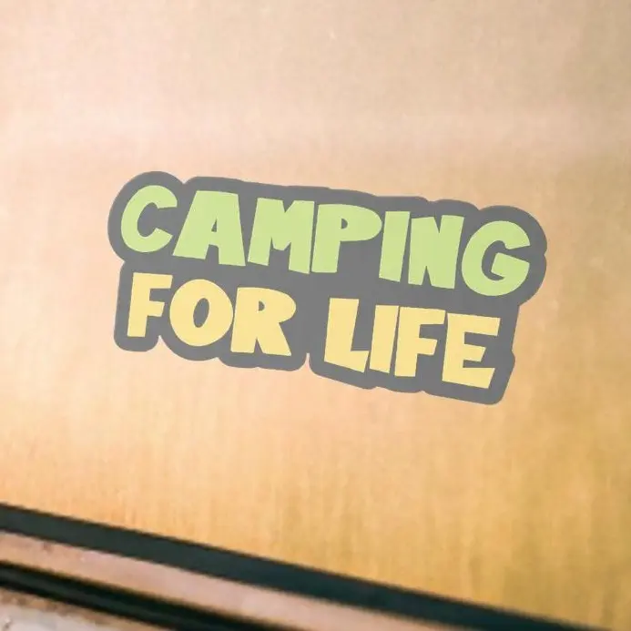 Camping For Life Sticker - Outdoors Hiking Camping Enthusiast Decal