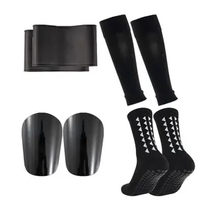1 set of football accessories - durable football equipment, including grip socks, sports socks, football inserts, sports bandages - breathable, knitted fabric, multiple colors
