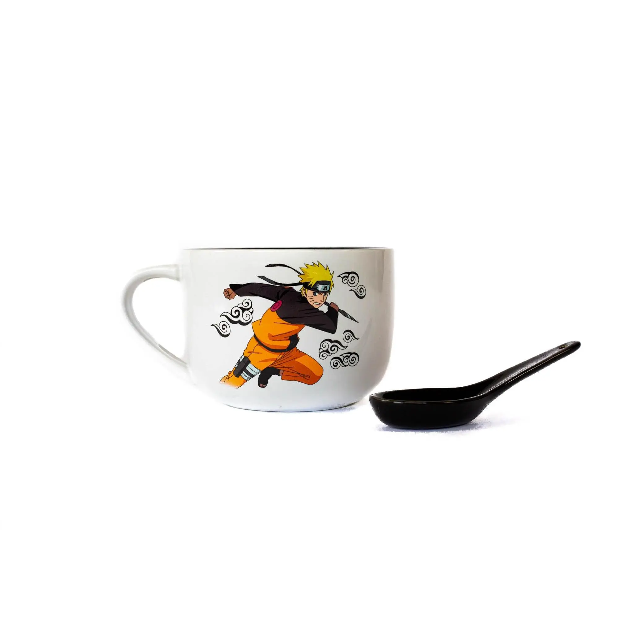 Naruto Anime Ceramic Ramen Soup Mug with Spoon - Awesome 20 oz Coffee Cup for Office