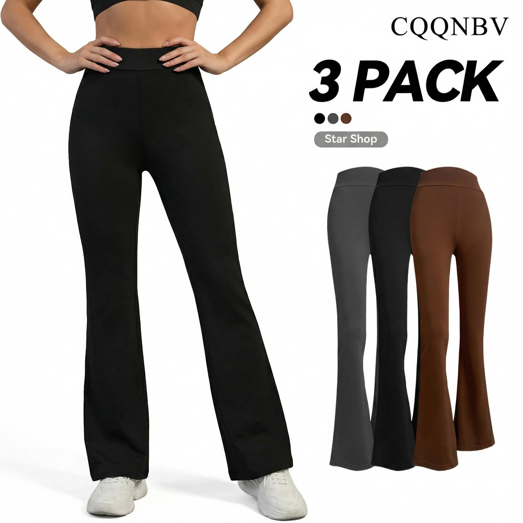 CQQNBV Loose High-Waist Business Casual Pants Yoga Pants Women Wide Leg Pants Comfortable bell-bottoms