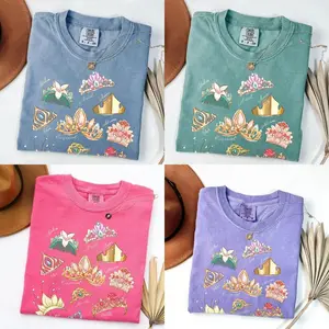 Comfort Colors® Retro Princess Crown T-Shirt – Vintage Fairytale Aesthetic Girl Trip Tee, Cute Matching Besties Outfit, Trendy Bachelorette Party Gift