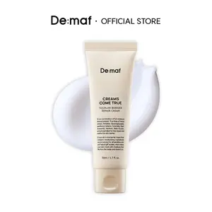 [De:maf Official] Creams Come True Squalane Barrier Repair Cream 1.7 fl. oz. (50ml) | Long-Lasting Hydration | Strengthen Skin Barrier | Ideal for Oily & Acne-Prone Skin
