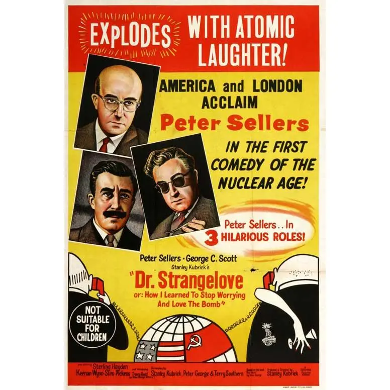 Dr. Strangelove  or: How I Learned to Stop Worrying and Love the Bomb Movie Poster Print (11 x 17)
