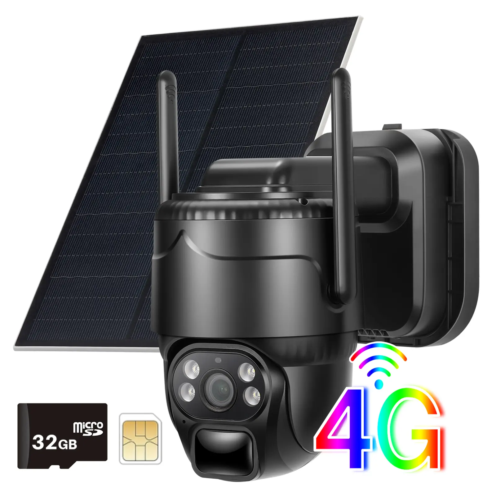4G LTE Cellular Solar Security Camera Wireless Outdoor, No WiFi Solar ...