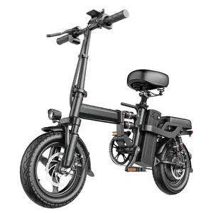Foldable 48V Electric Bike with Lithium Battery Carbon Alloy Body 100km Range Mobility Portable Electric Bicycle 10 Year Warranty