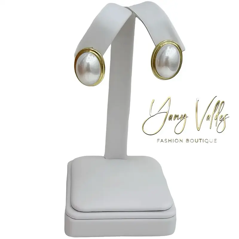 Elegant Gold Plated Huggie Earrings with Pearl Detail
