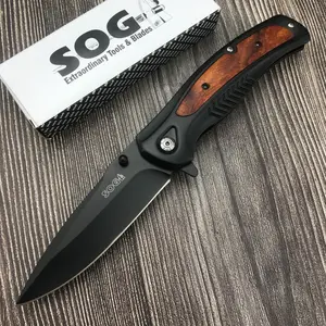 New DA315 Pocket Folding Knife with 7Cr13Mov Blade, 420 Steel Inlay, and Shadow Wood Handle—EDC, Jungle, Hiking, Tactical Equipment, and Survival Tool, Survival Gear; Portable Camping and Outdoor Knife