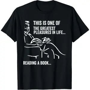 Men's Short-Sleeve Round Neck Casual Cotton Menswear T-Shirt - Simple, Soft, Loose Fit for Book Lovers with Dirty Mind Adult Joke Humor Book Nerd Design