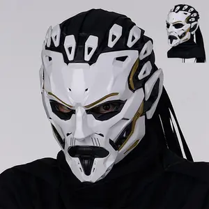 Cyberpunk Mech Mask for Halloween Parties, Comic Exhibition Props, Futuristic Tech Cosplay Costume Accessory, Full-Face Design