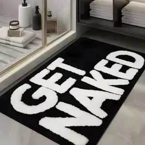 1pc Non-Slip Bath Mat with "GET NAKED"