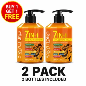 Buy 1 Get 1 Free 7-in-1 Curl Defining Cream, 2 Pack Moisturizing Curl Cream for Curly Hair, Anti-Frizz Styling Cream for Wavy, Curly & Coily Hair, 280ml x 2 tiktokshopspringglowup