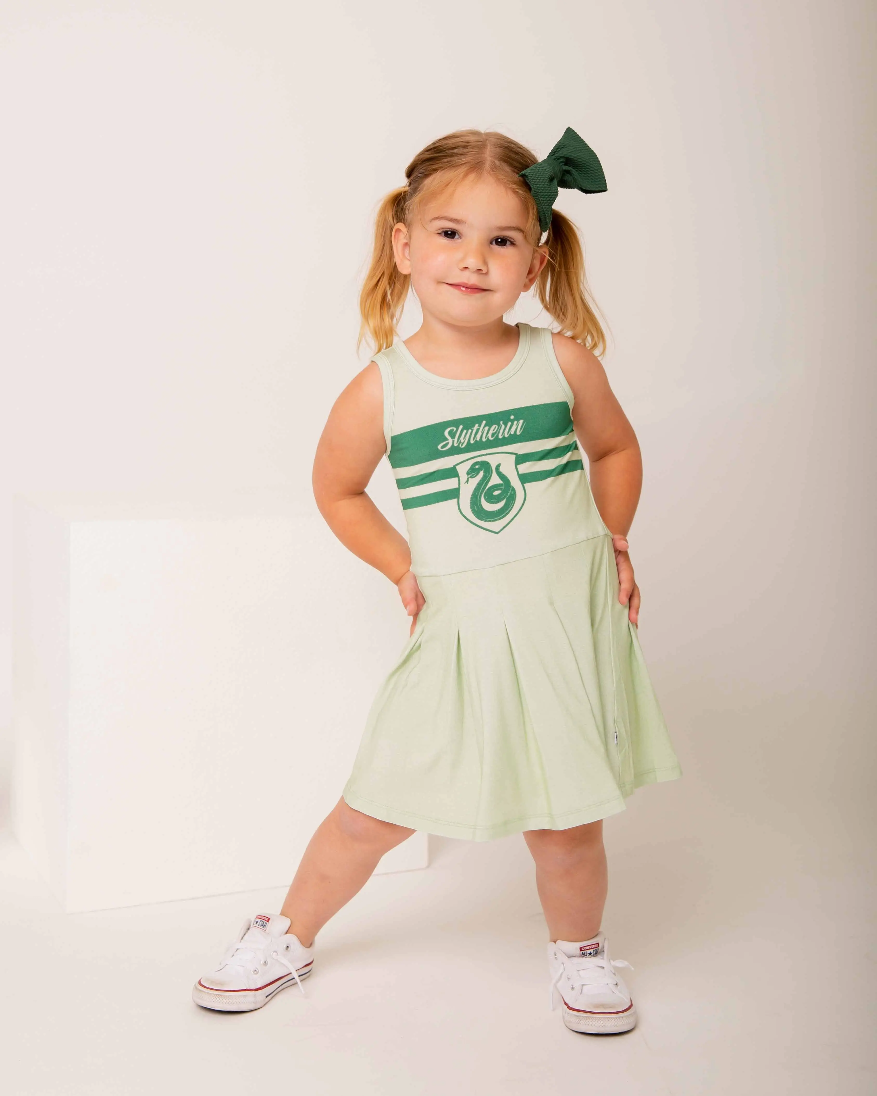 Harry Potter Team Slytherin Girls Pleated Dress & Shorts Set