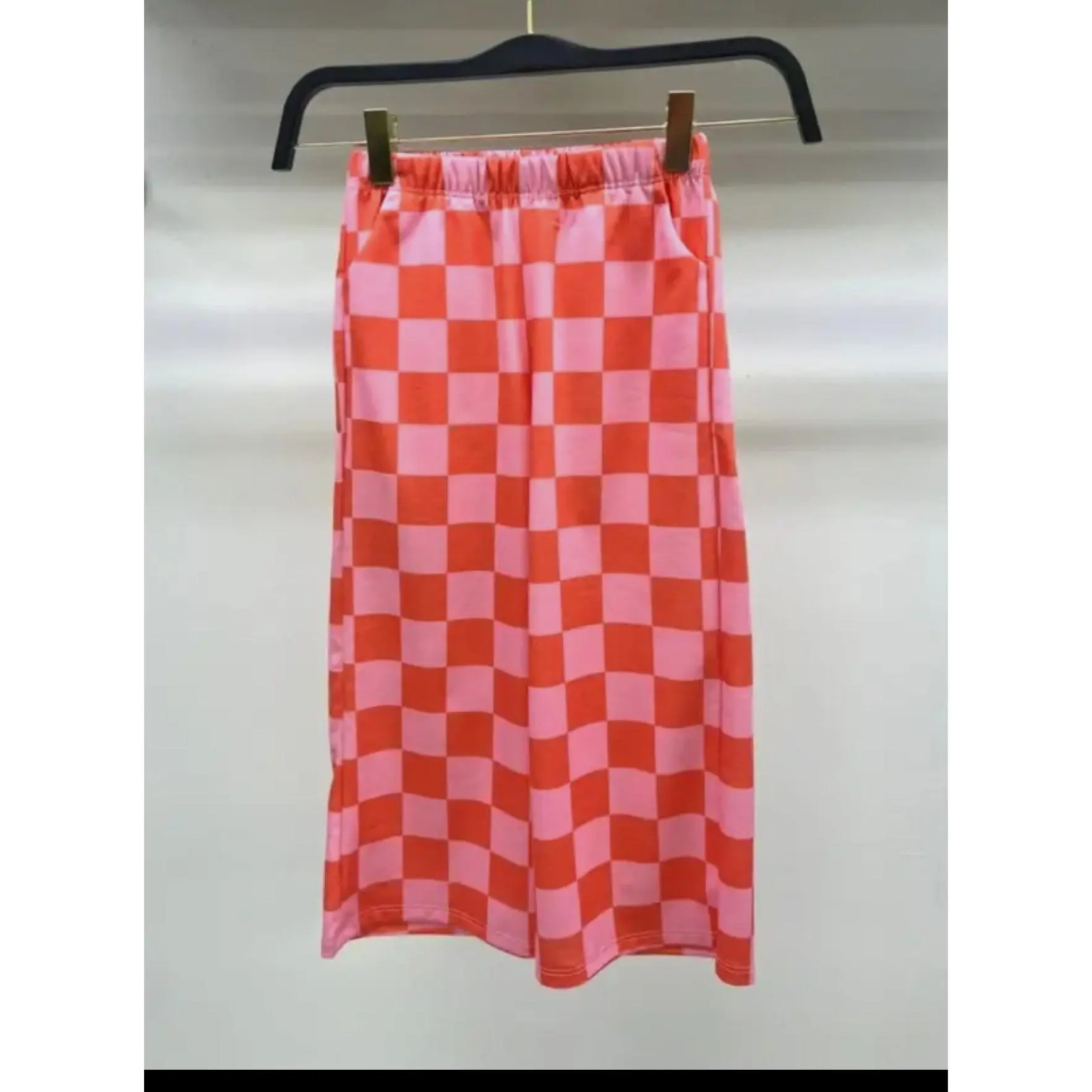 Pink & Orange Checkered Mini Me Pants
