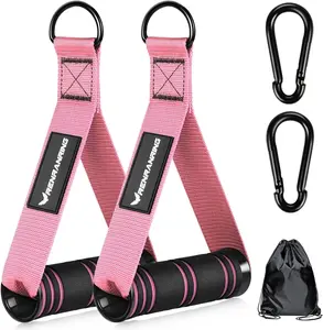 Gym Exercise Handles, Replacement Handle Attachments for  Machine Pulleys, Resistance Band and Strength Trainer, Pull Down Workout Accessories,  Gym Add On Equipment