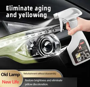 Car headlight refurbishment and repair fluid kit - yellowing truck headlight housing polishing crystal atomization no-grinding maintenance - auto parts - car beauty maintenance