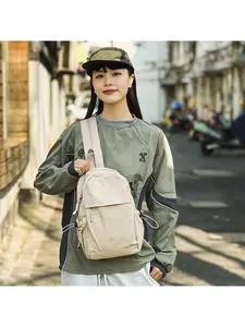 Multifunctional Crossbody Bag for Men Women Chest Pack Cycling Casual HikingOutdoor Sports Small Backpack with Side Pouch