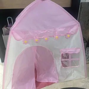 Flower Pattern Princess House Design Play Tent with Ball Decor, 1 Count Indoor Outdoor Family Game House, Outdoor Toy Tent, Birthday Gift for Girls