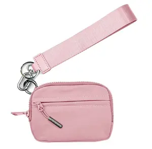 Waterproof Nylon Wristlet Pouch - Multi-purpose Coin Purse with Keychain