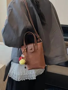 Mini Leather Handbag for Women, Fashionable Shoulder Bag with Detachable Strap, Perfect Gift for Her, Daily Portable Design