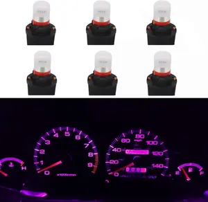 T10 194 LED Dashboard Indicator Bulbs – Instrument Panel Cluster Light Replacement, Twist Lock Socket Base, Pack of 6