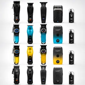 Men Professional Barber Hair Clipper Set Cordless Electric Hair Trimmers All-in-One Complete Hair Cutting Grooming Kit for Barbershop Household Use, Stainless, Steel, Removable