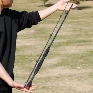 Sougayilang 2 Sections Fishing Rod 1.8m/6ft Super Light Carbon Fiber Spinning/Casting Rod for Saltwater and Freshwater Fishing Tackle Tempest long rod control bar