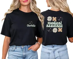 Custom Medical Assistant Shirt, Personalized Nurse  Stethoscope Sweatshirt, Gift for Medical Assistant Tee, Med Assistant Shirt, Nurse Life