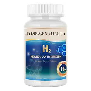Hydrogen Vitality Molecular Hydrogen Tablets 8ppm H2 Concentration Clinically Studied Antioxidant Support BrainMD Technology Rapid Cellular Hydration Instant Hydrogen Water Anywhere On-The-Go Dissolve Tablets 0 Sugar Stamina Boost for Gym Travel