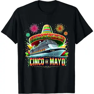[100% Cotton] Cinco de Mayo Cruise Mexican Trip T-Shirt