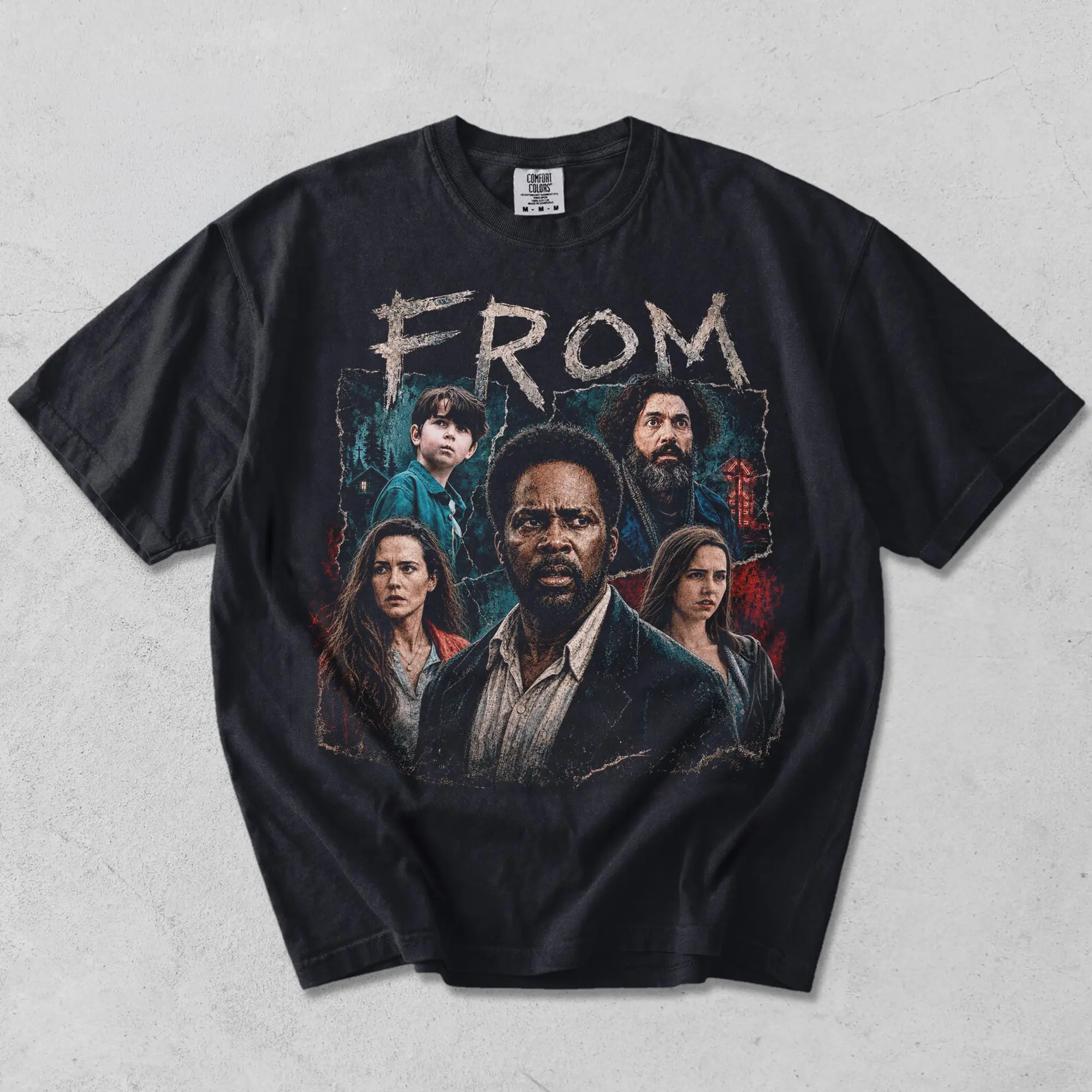 Vintage Fromville Graphic Tee | Comfort Colors Pigment Dyed 90s Retro Horror Shirt | Premium Soft Cotton Faded Unisex Streetwear for Fans