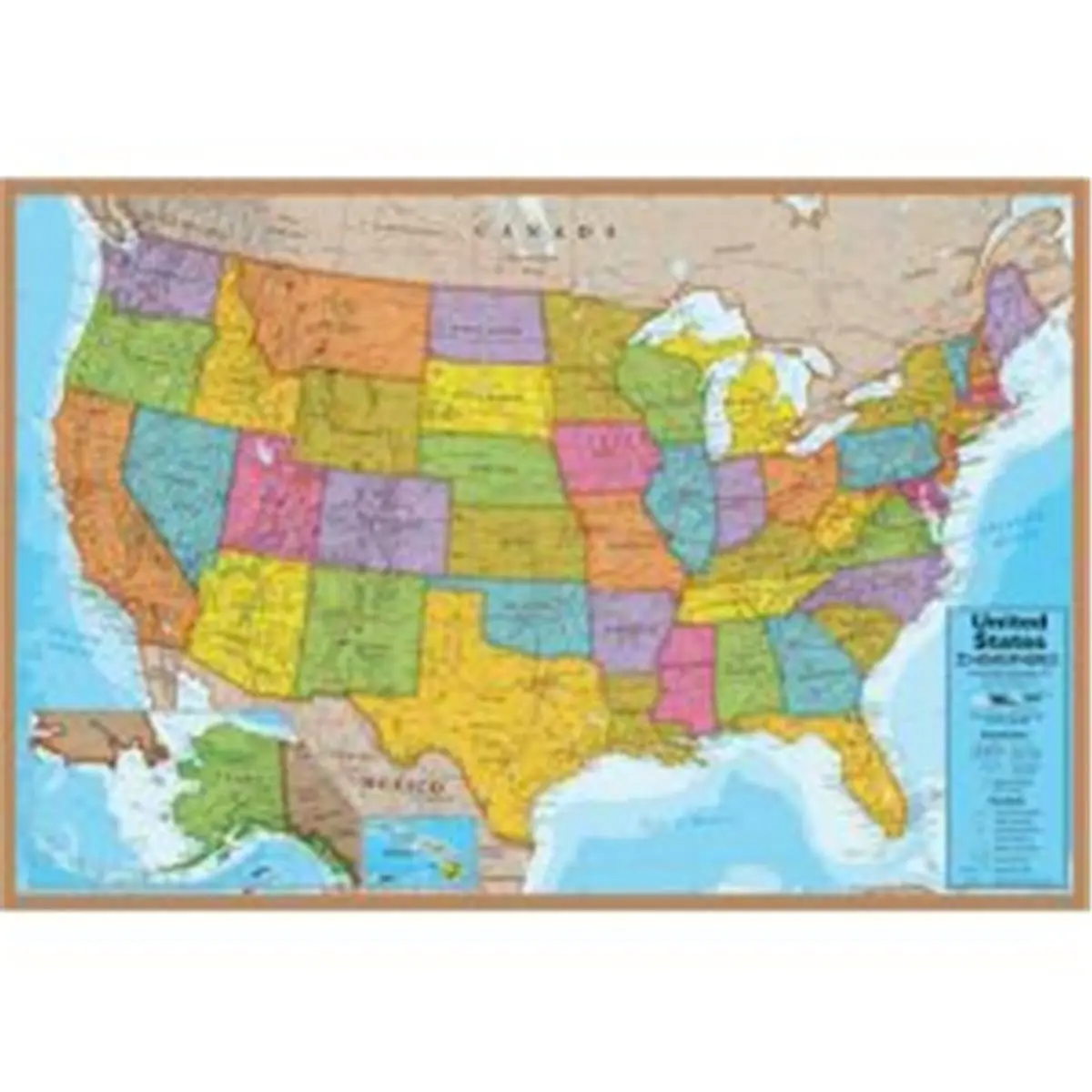 Round World Products 500-Piece USA-Themed Jigsaw Puzzle (Model RWPHMP02), 24x36 in, Fun & Challenging with Fascinating Facts & Images, Office & School Stationery Supply, Jigsaw Puzzles