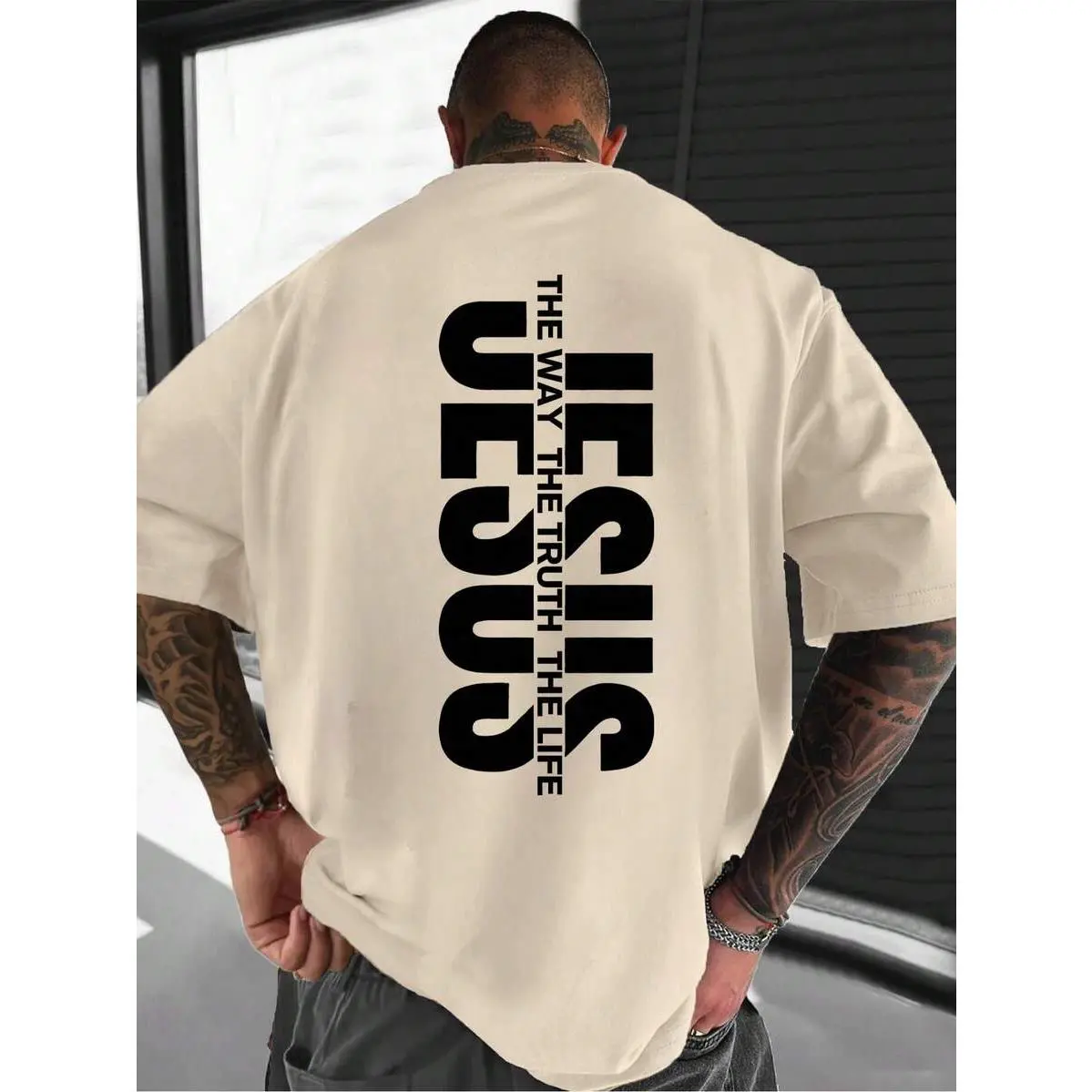 Men's Graphic Slogan T-Shirt in Soft 100% Cotton, Classic Fit Shortsleeve Round Neck for Casual Streetwear, Menswear, Tshirt, Fabric