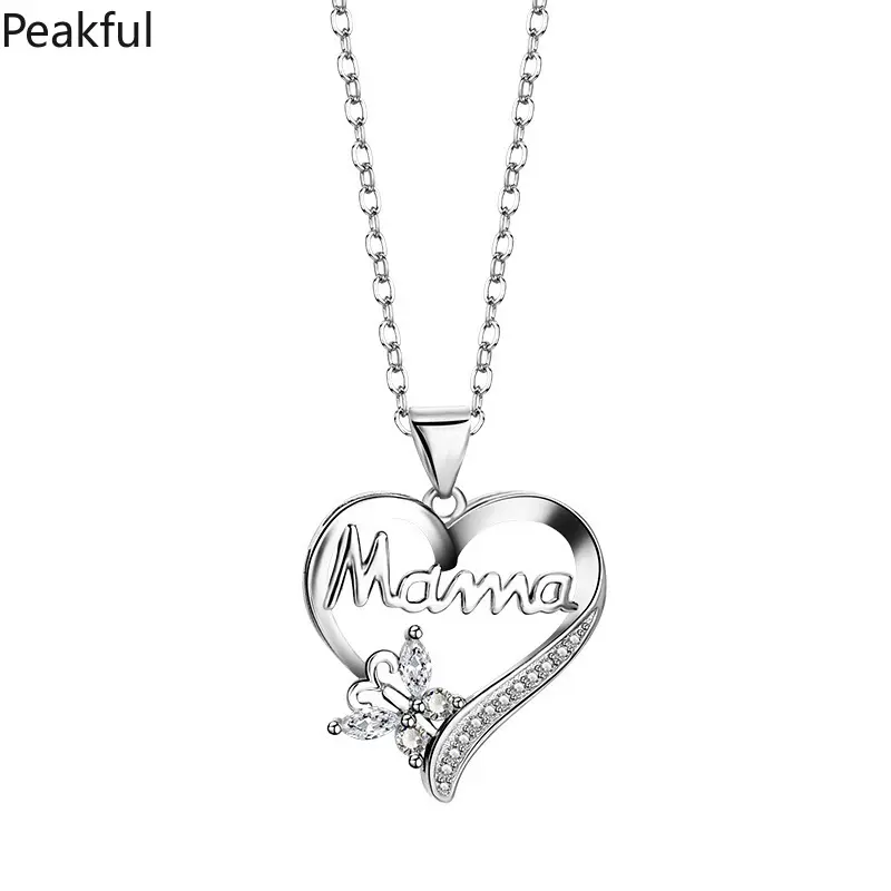 Mother's Day Themed Necklace — "Mama" Letter Pendant Stainless Steel Necklace: An Exquisite Jewelry Gift Crafted Especially for Women