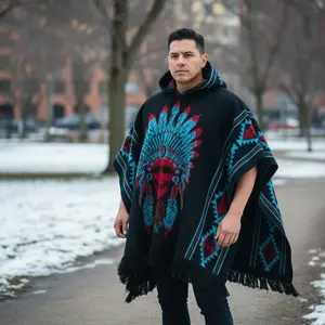SKULL PONCHO Unique Eye-Catching Design Versatile All Seasons Accessory for Individual Style