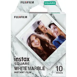 Fujifilm Instax SQUARE White Marble Instant Film, 10 Exposures