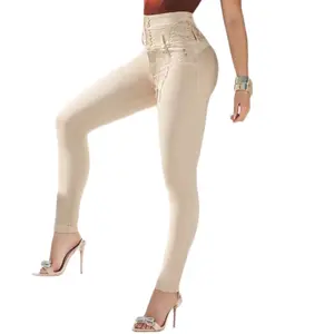 Ofori Jeans colombiana Ref. Cham | Skinny Push Up Jeans | No Back Pockets | 5 Button Colombian Jeans Denim