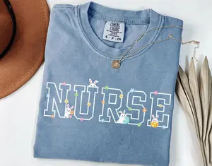 Easter NICU Nurse Shirt – Cute Bunny Nurse Tee – Comfort Colors Spring Neonatal ICU Gift