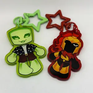AveryTheMayo and D3rlord3 Acrylic Keychain Double Sided Colored Edges