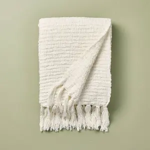 Textured Woven Throw Blanket Sour Cream - Hearth & Hand with Magnolia