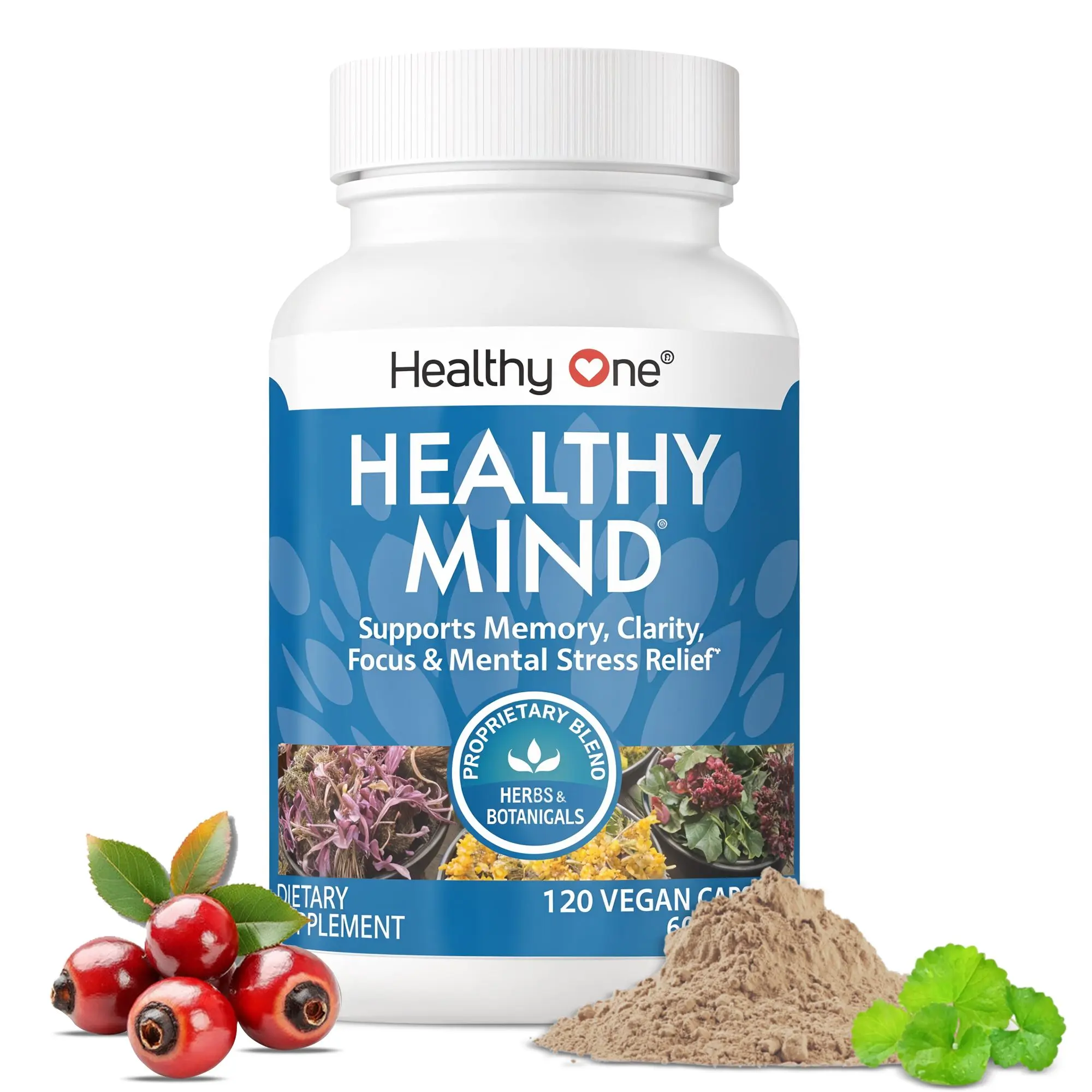 Healthy Mind - All Natural  - Memory - Focus - Clarity - Brain Nootropic Supplement Healthcare Dietary Fitness Edible