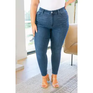 Addison Mid Rise Crinkle Ankle Skinny Jeans
