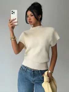 Women's Sweater Top Business Casual, Cute Summer Knitwear, Perfect for Spring & Summer, Ladies' Pullover Fashion