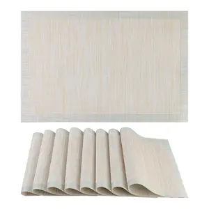 REGALWOVEN 8 Pack Place Mats, Placemats for Kitchen Dining Table Decor Heat Resistant Table Placemats Wipeable Table Mat 18*12in