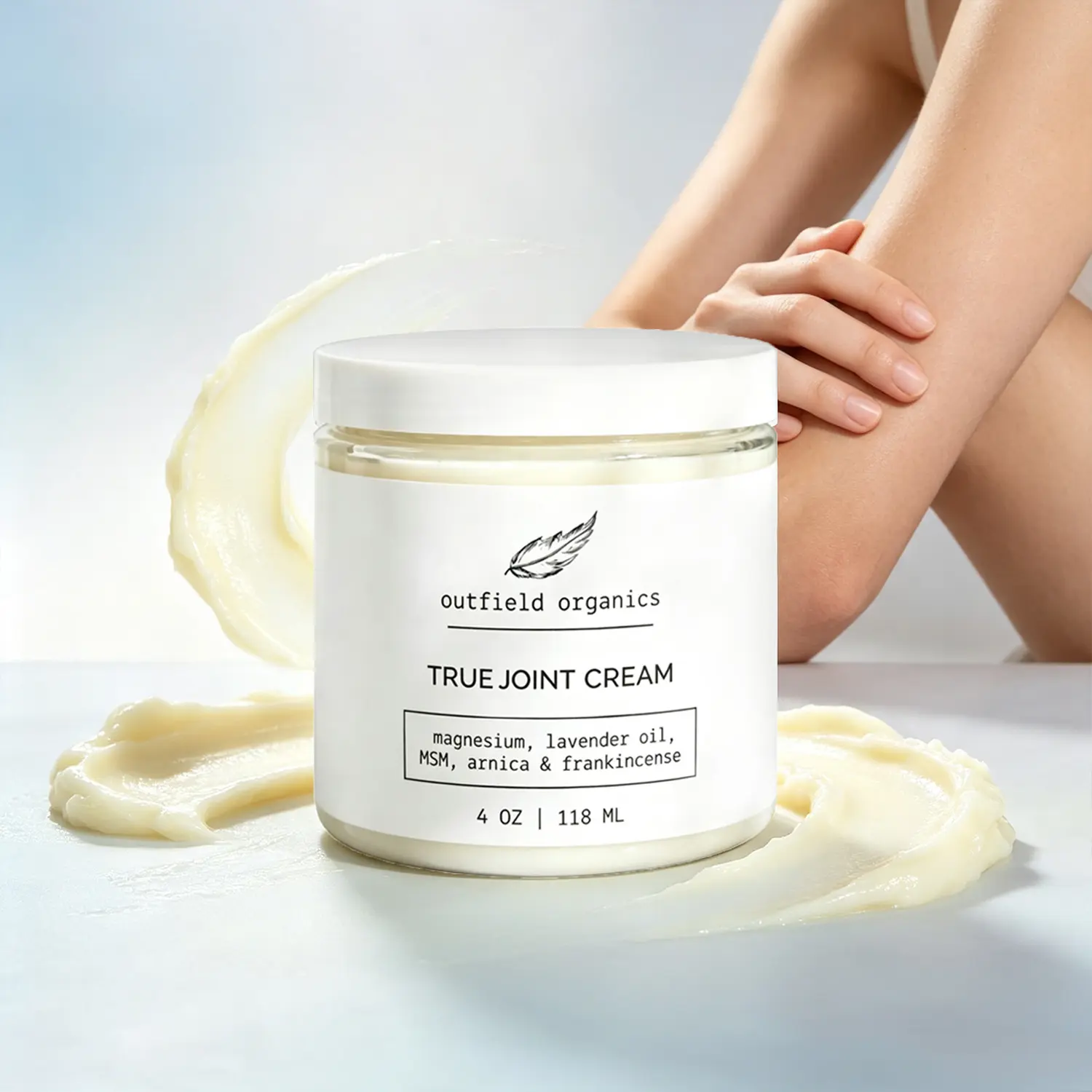 Magnesium and Lavender Body Cream Moisturizing Body Care Cream Fast Absorbing Non Greasy Skin Moisturizer Daily Massage Cream for Soft Smooth Healthy Looking Skin 118ml