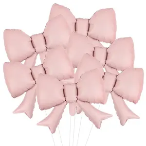 5/10Pcs Pink Bow Balloon 21inch Bow Tie Shaped Foil Balloon for Wedding Anniversary Kids Birthday Party Decoration Baby Shower