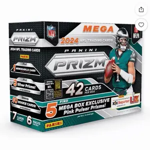 Panini 2024 NFL Prizm Mega Pink Pulsar - 42 Cards Per Box with 5 Exclusive Prizms - Chasing 2024 NFL Rookie QB Class