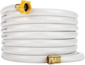 TastePURE 25-Ft Water Hose - RV Drinking Water Hose Contains No Lead, No BPA & No Phthalate - Features Diamond-Hatch Reinforced PVC Design - 5/8” Inside Diameter, Made in the USA (22783)