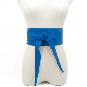 Obi Wrap Belt in Cobalt Blue