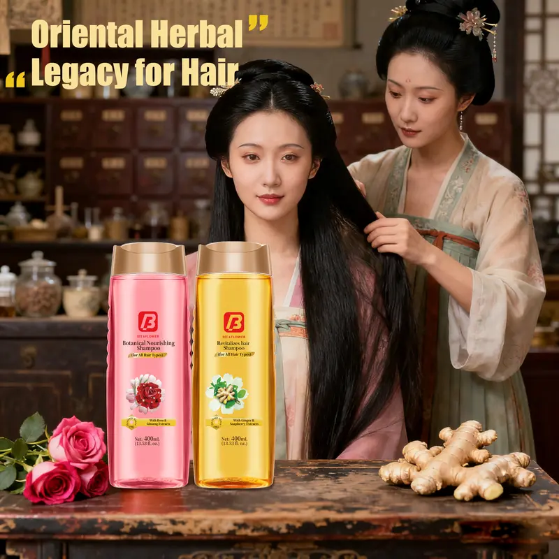 A New Way To Hair Care: BEE&FLOWER Ginger & Rose Shampoo - Sulfate-Free Formula To Manage Greasiness & Boost Fullness - For All Hair Types