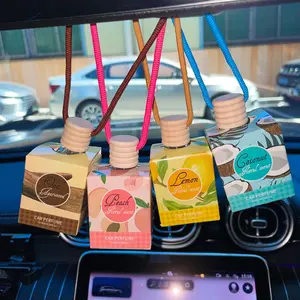 Car Air Fresheners Hanging Scent Oil Diffuser,8ML Nature Frangrance Friut Juciy Perfume Last Long Time With Four Scents For Car & Live Gifts